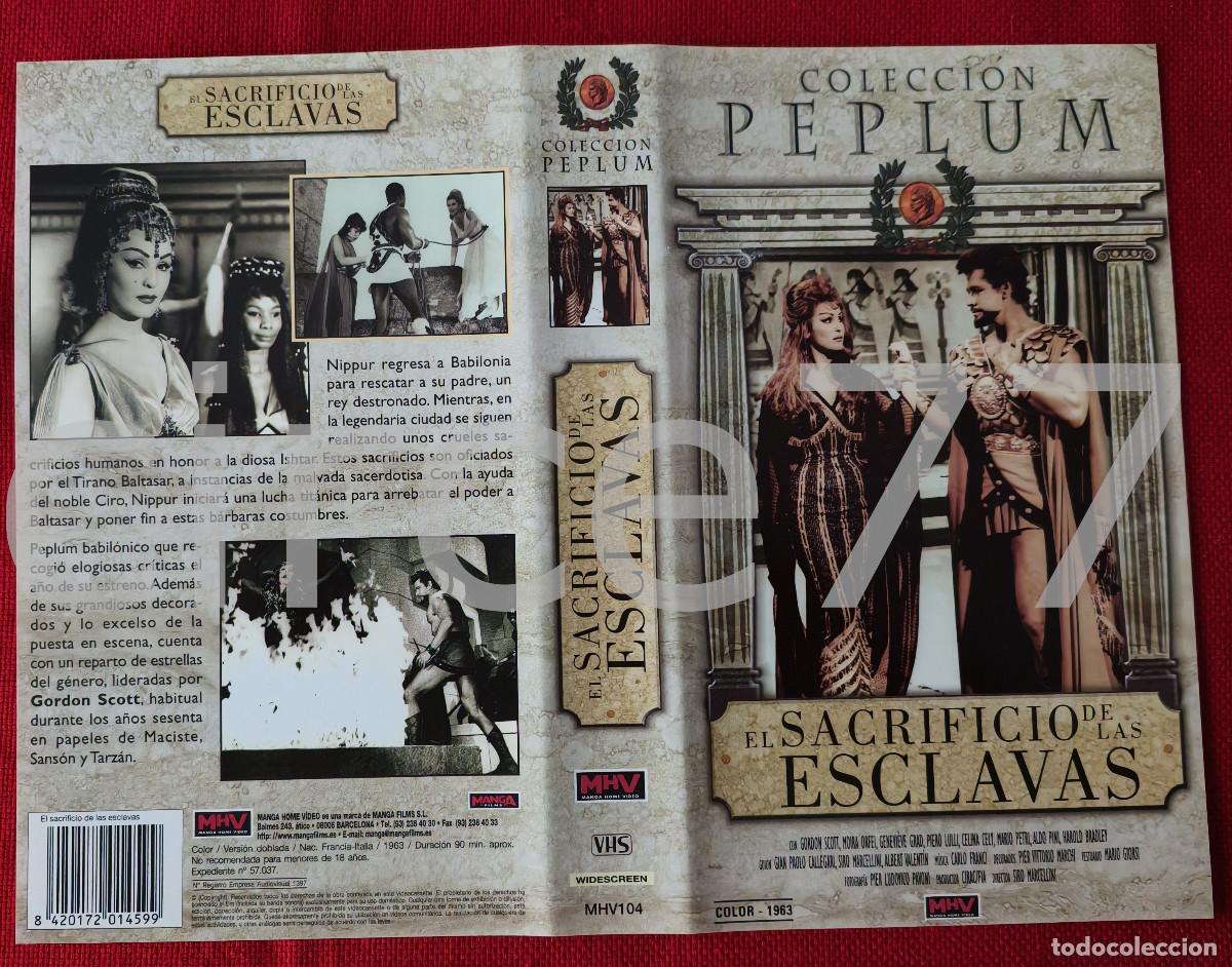 Cine: Car&aacute;tula VHS El sacrificio de las esclavas