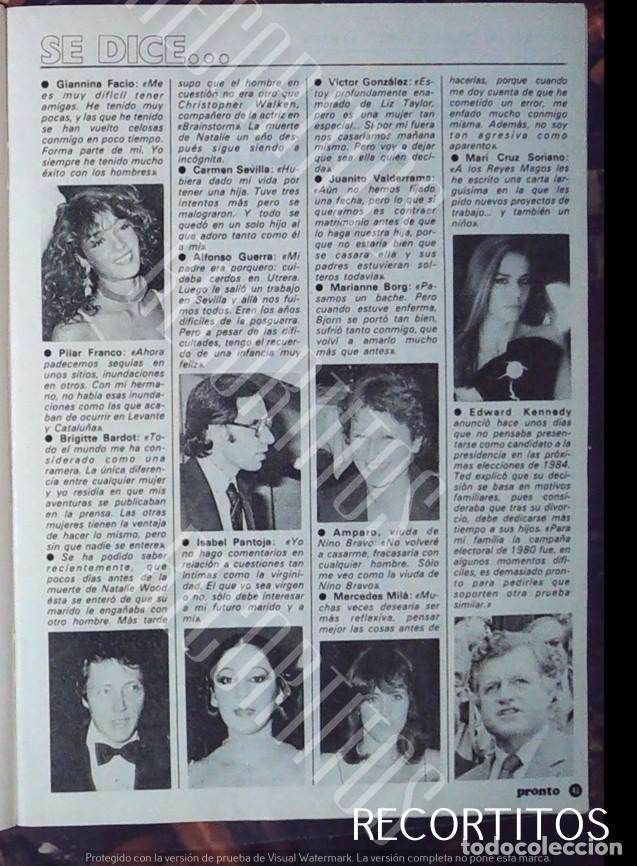 Cine: Isabel Pantoja Maricruz Soriano Alfonso Guerra Marianne Borg Mercedes Mil&aacute; Christopher Walken