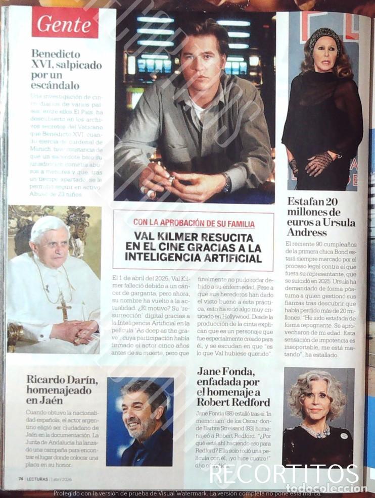 Cinema: ursula andress val kilmer jane fonda ricardo darin