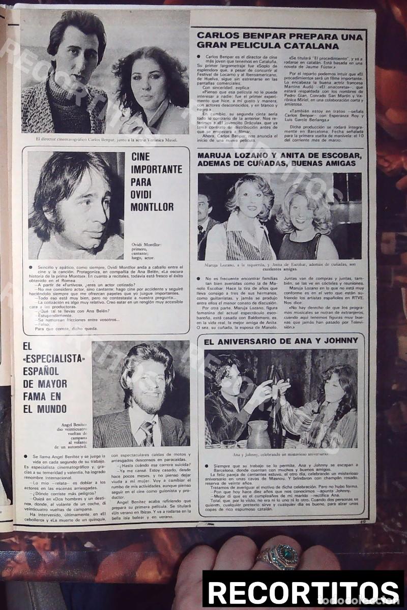 Cinema: ana y johnny angel benitez veronica miriel carlos benpar ovidi montllor maruja lozano anita escobar