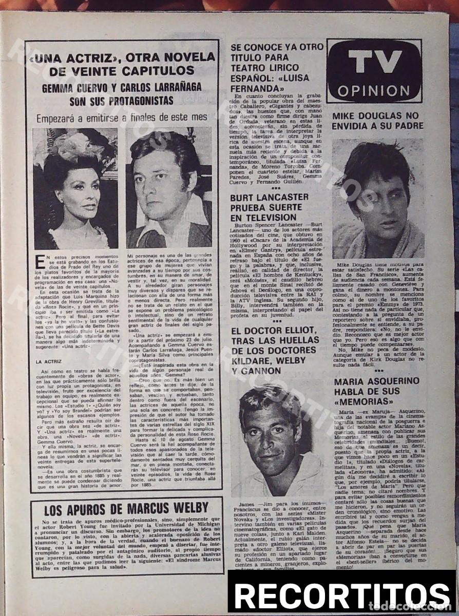 Cinema: james franciscus carlos larra&ntilde;aga gemma cuervo michael douglas
