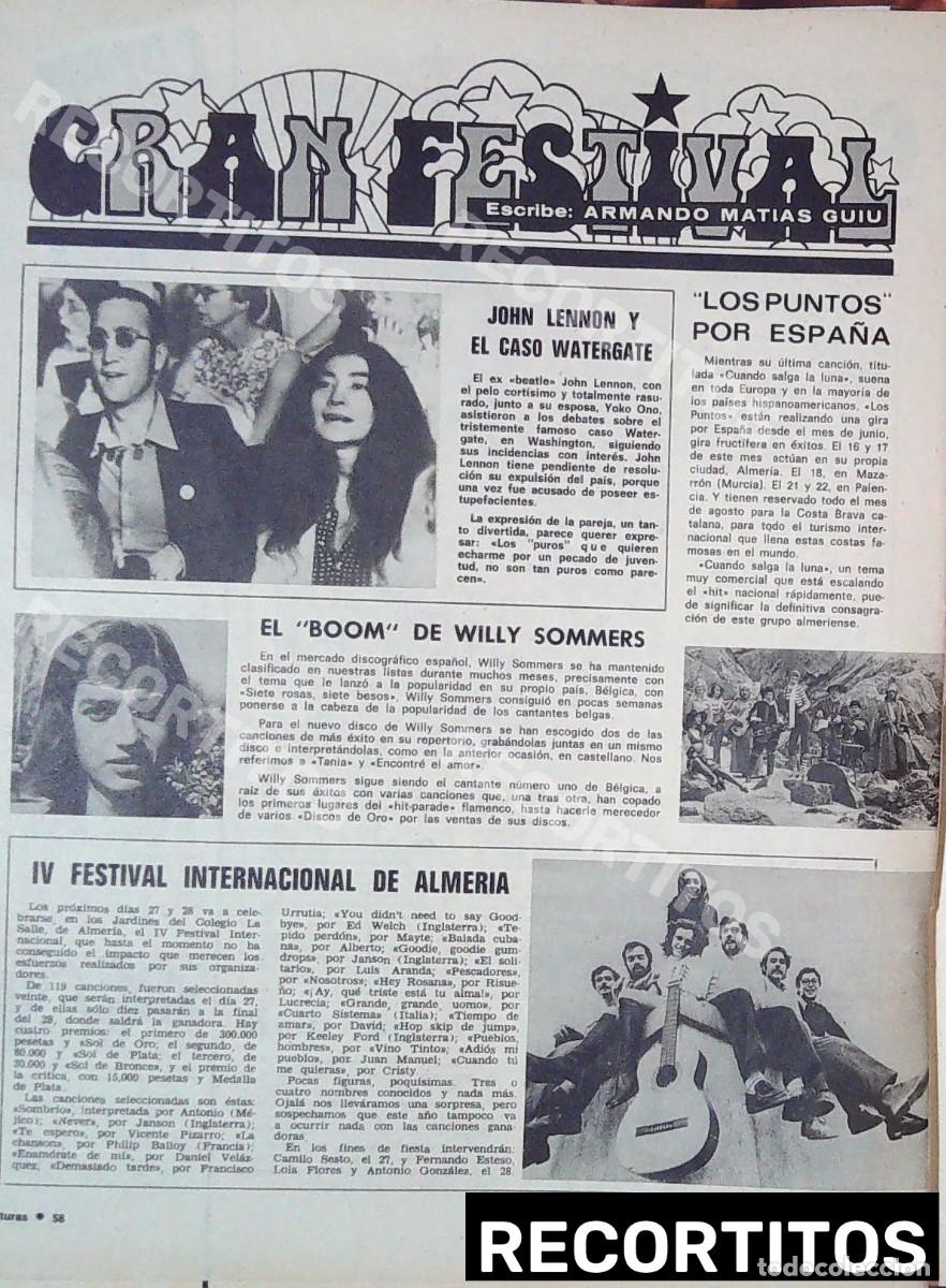 Cinema: john lennon yoko ono willt sommers festival internacional de almeria los puntos