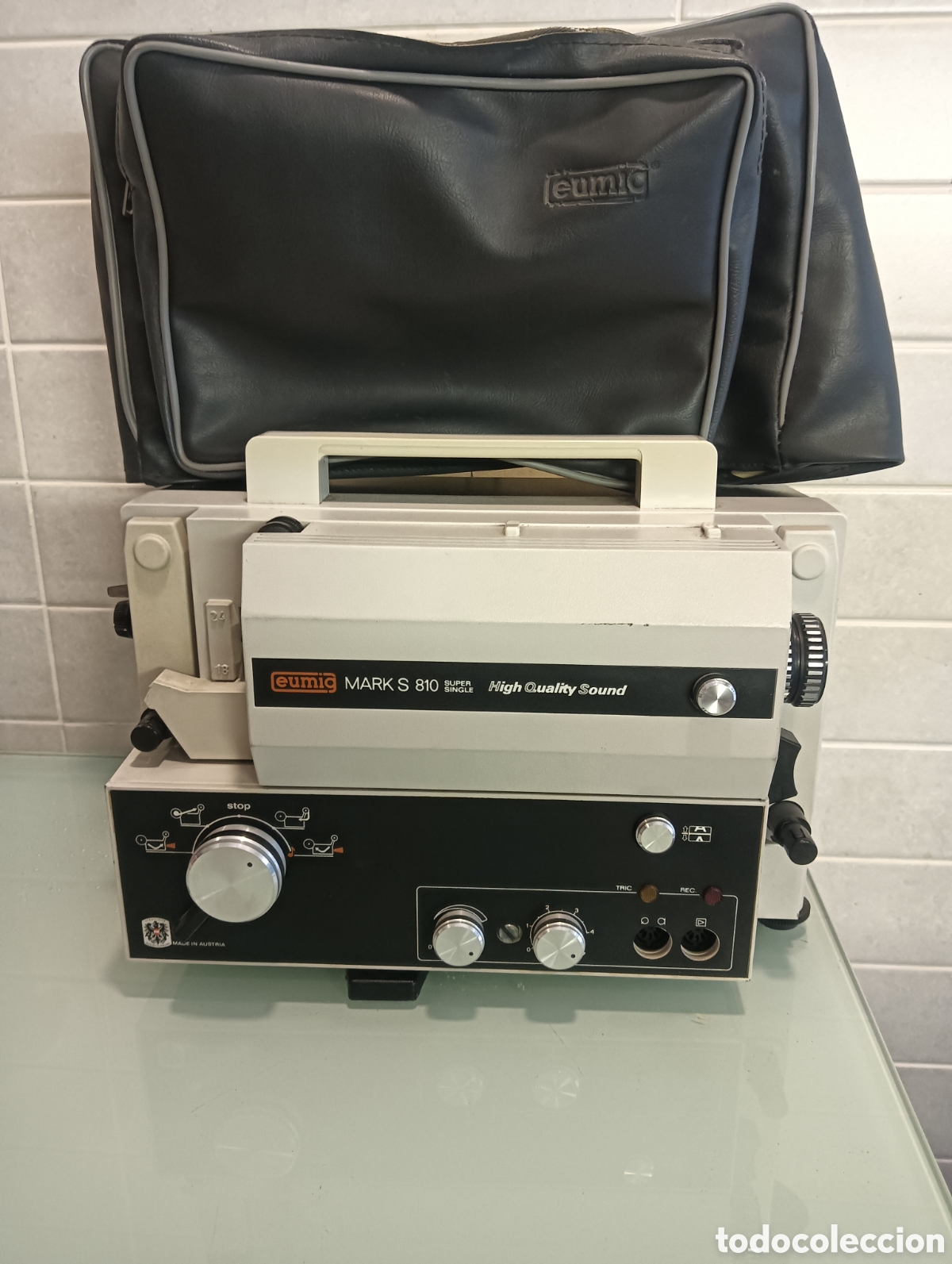 Cinema: Proyector Super 8 Eumig Mark S 810 HQS de los a&ntilde;os 70 con funda original