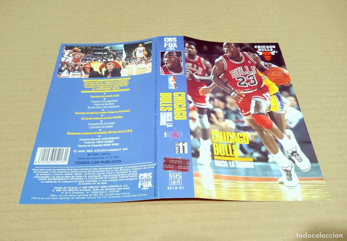 Cine: CARATULA PORTADA PELICULA DOCUMENTAL BALONCESTO CHICAGO BULLS HACIA LA CUMBRE 1988 MICHAEL JORDAN