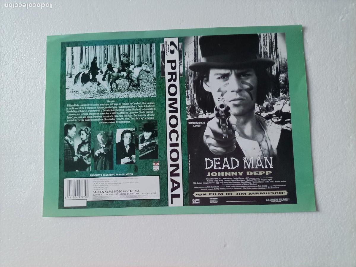 Cine: CARATULA Y GU&Iacute;A DEL WESTERN, DEAD MAN, JOHNNY DEPP, ROBERT MITCHUM.