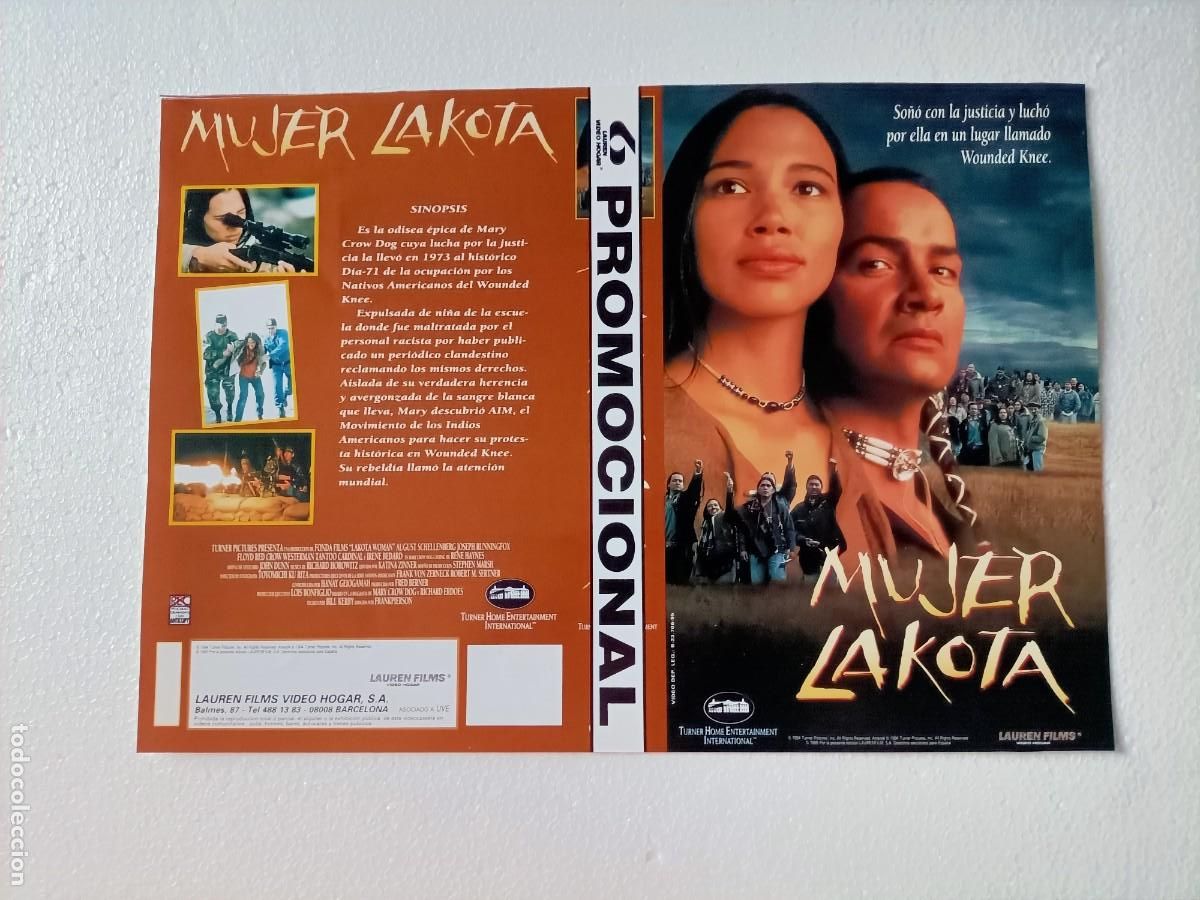 Cine: CARATULA Y GU&Iacute;A DEL WESTERN, MUJER LAKOTA. 1994. EST&Aacute; NUEVA.