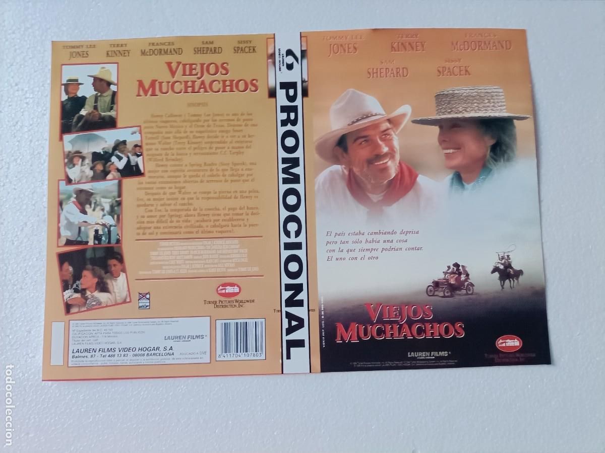 Cine: CARATULA Y GU&Iacute;A DEL WESTERN, VIEJOS MUCHACHOS,1994 TOMMY LEE JONES.