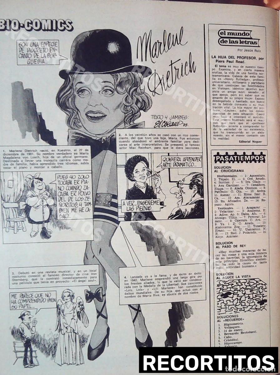 Cine: marlene dietrich bio comic