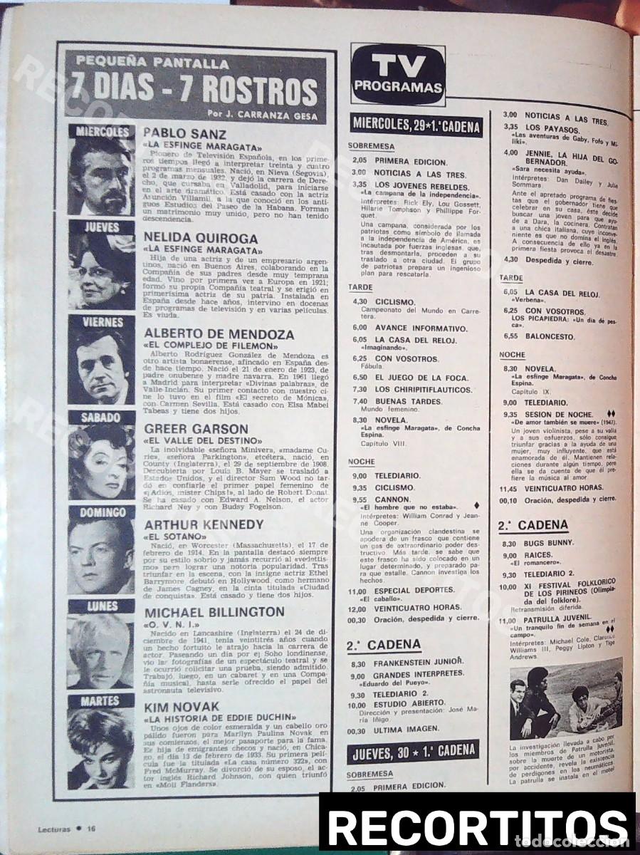 Cine: patrulla juvenil kate jackson pablo sanz michael billington ovni kim novak greer garson alberto d