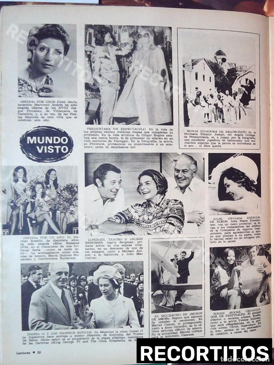 Cine: miss baleares 1973 roger moore james bond 007 elizabeth ii annie girardot julie nixon miss castellon