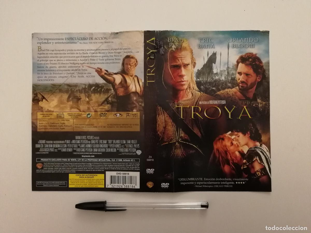 Cine: CARATULA ORIGINAL -A4- TROYA - BRAD PITT - PEPLUM