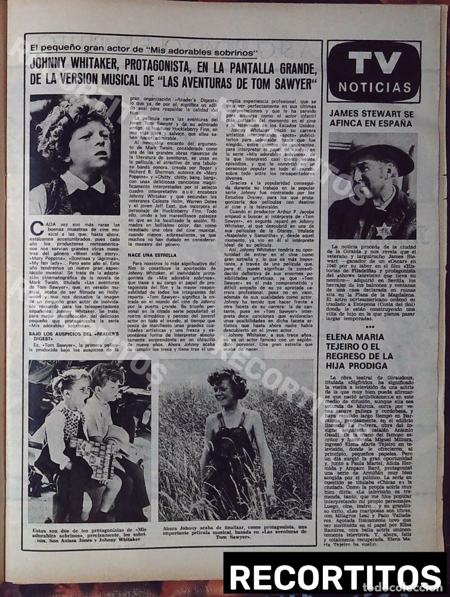 Cine: johnny whitaker tom sawyer james stewart