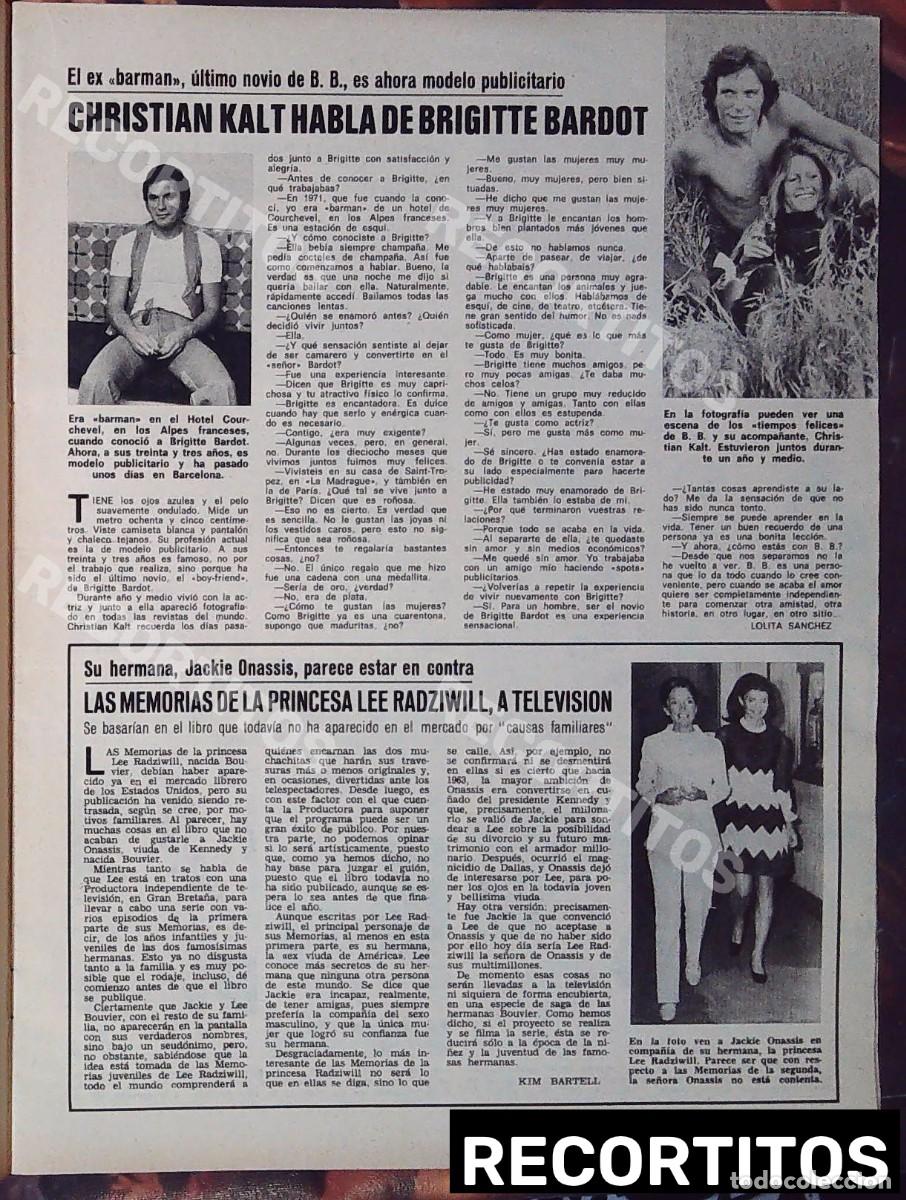 Cine: christian kalt brigitte bardot lee radziwill jacqueline kennedy