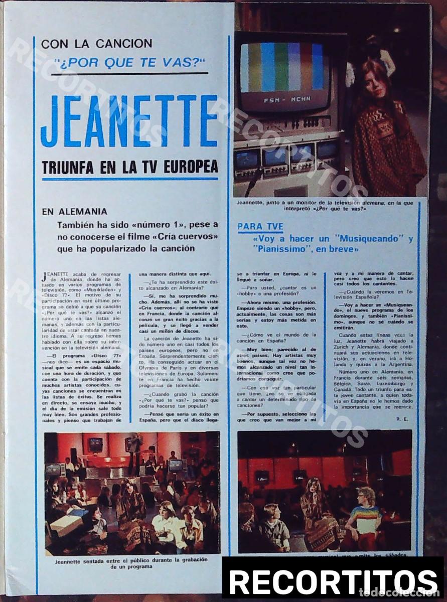 Cine: jeanette disco 77 por que te vas cria cuervos carlos saura