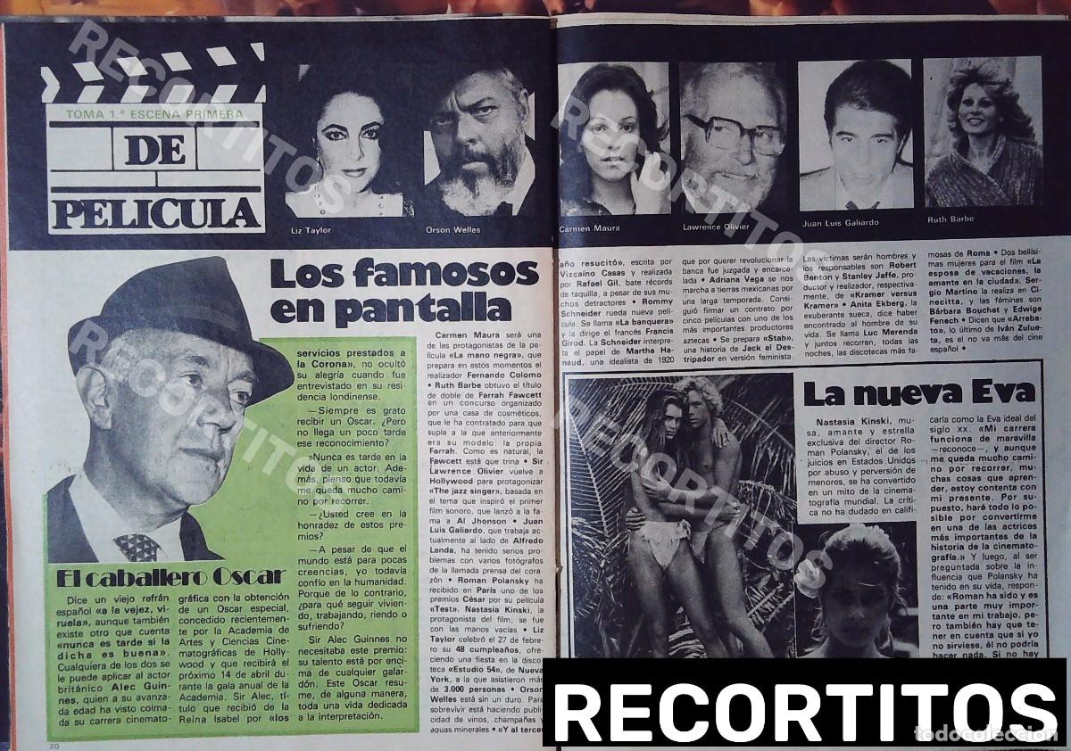 Cine: NASTASSIA KINSKI ANASTASIA NATSAJA elizabeth taylor brooke shields carmen maura