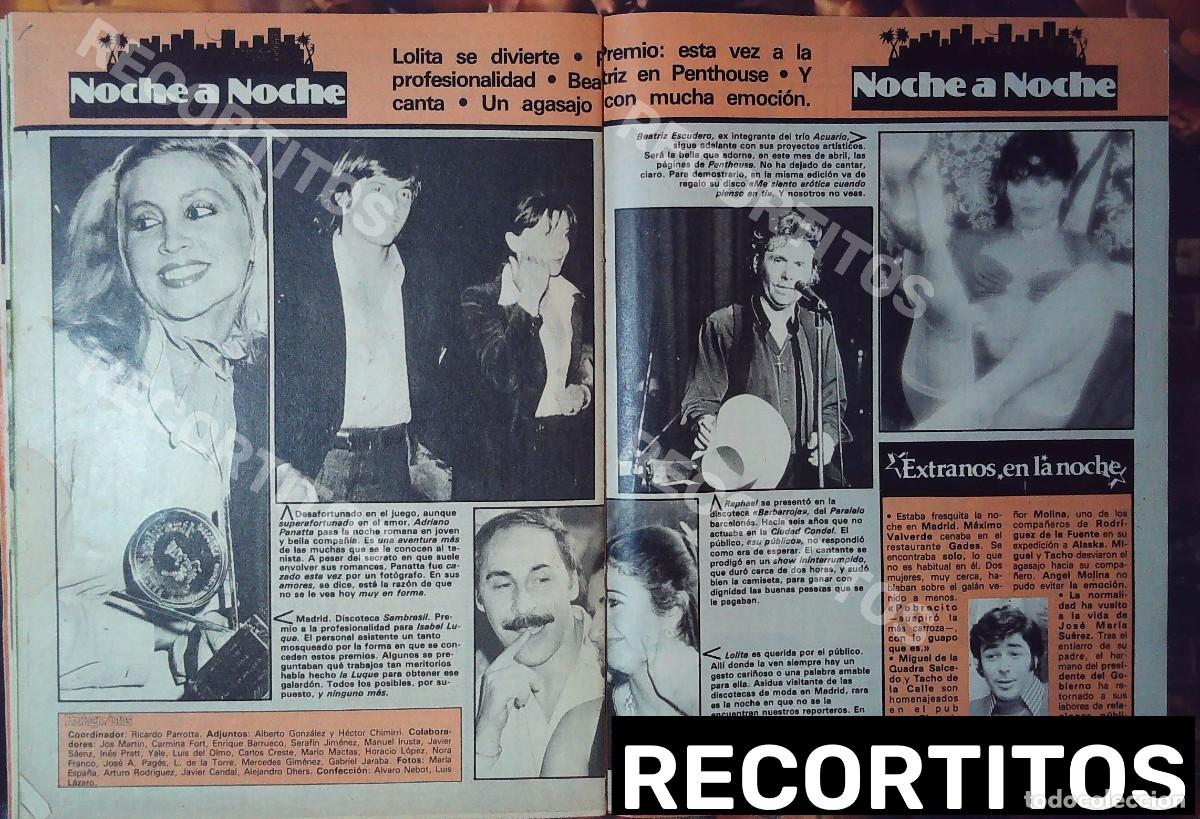 Cine: beatriz escudero lolita flores isabel luque adriano panatta raphael maximo valverde
