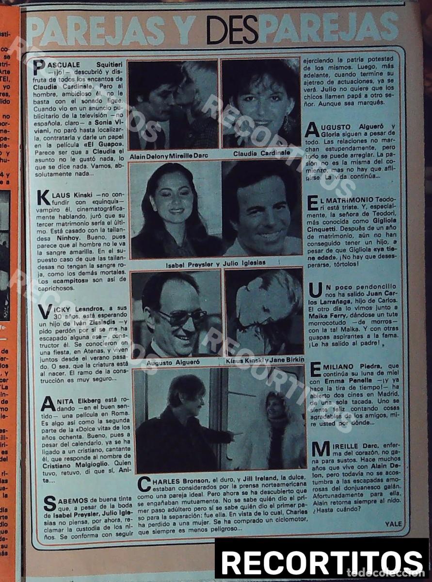 Cine: klaus kinski jane birkin charles bronson jill ireland claudia cardinale alain delon isabel preysler