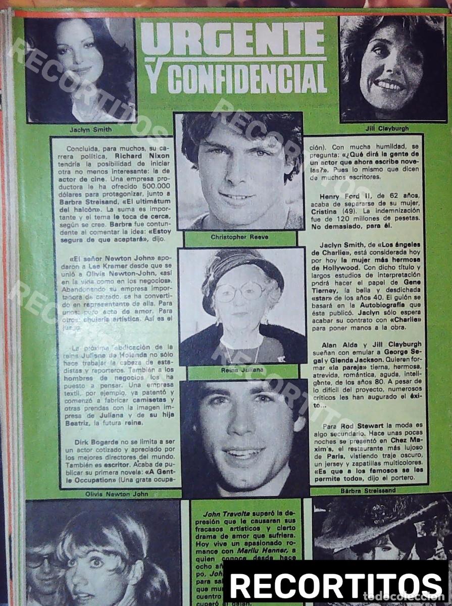 Cine: jill claybourgh barbra streisand olivia newton john travolta christopher reeve jaclyn smith