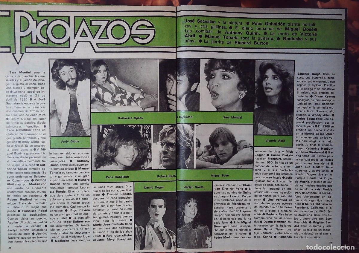 Cine: miguel bose sara montiel nacho dogan victoria abril jaclyn smith andy gibb karherine spaak paca gaba