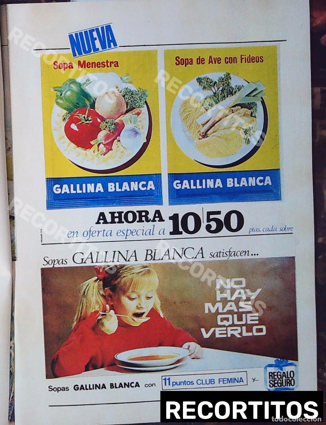 Cine: anuncio sopas gallina blanca vintage