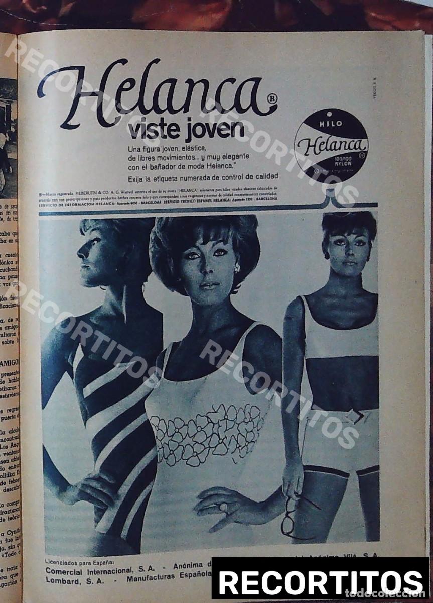Cine: HELANCA ANUNCIO PUBLICIDAD MEDIAS lenceria ropa de ba&ntilde;o 1965