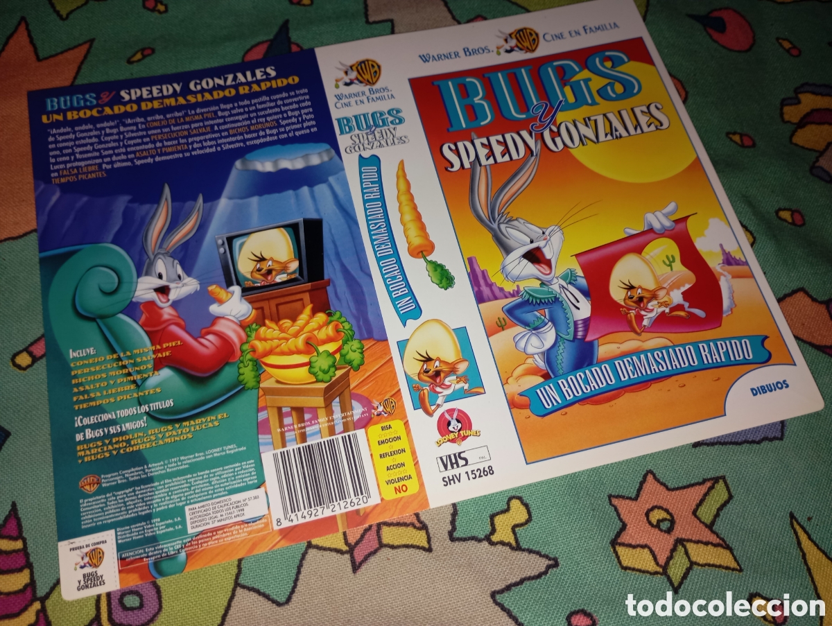 Cine: Car&aacute;tula vhs- Bugs bunny - speedy gonzales