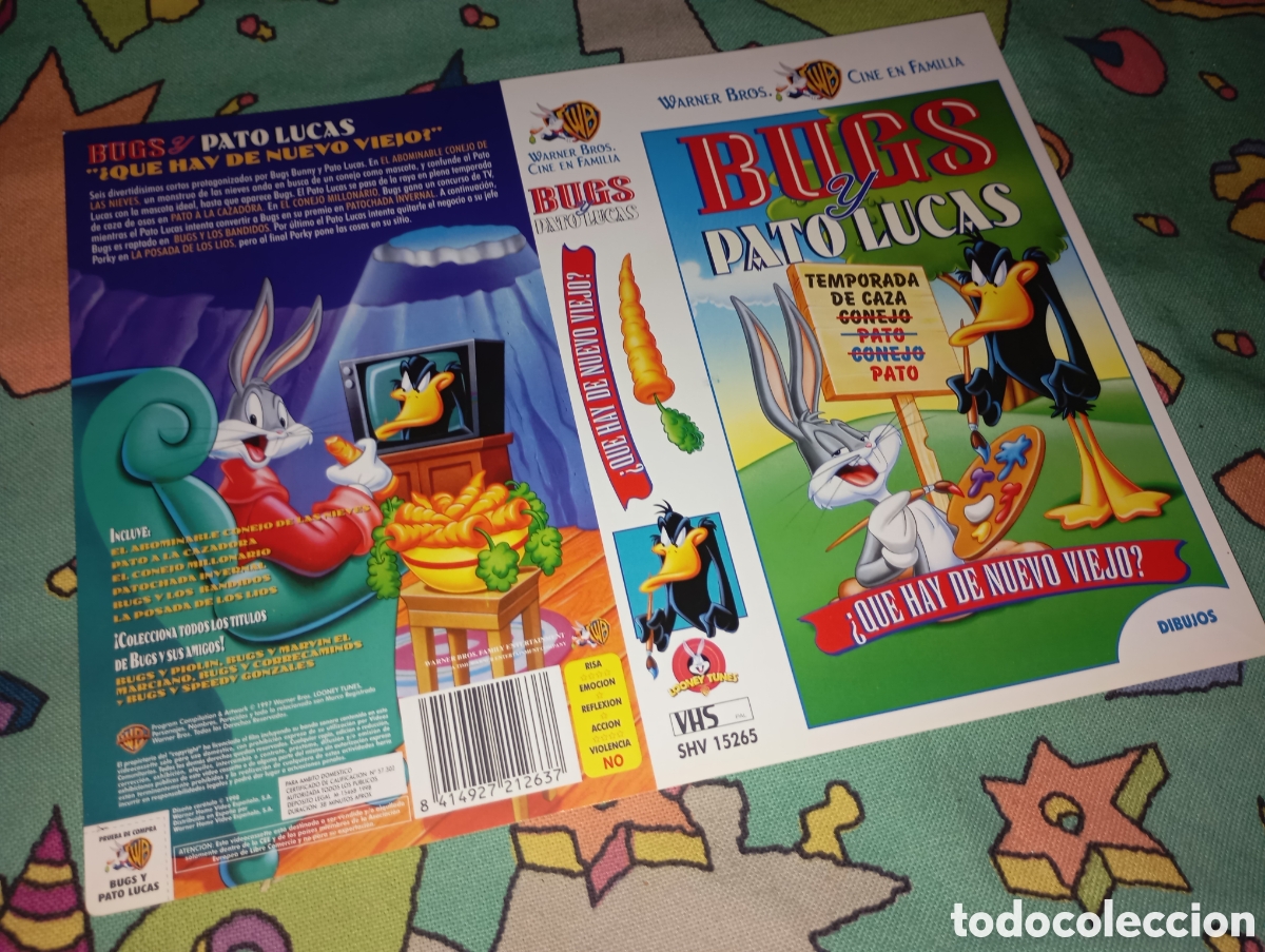 Cine: Car&aacute;tula vhs- Bugs bunny y pato lucas