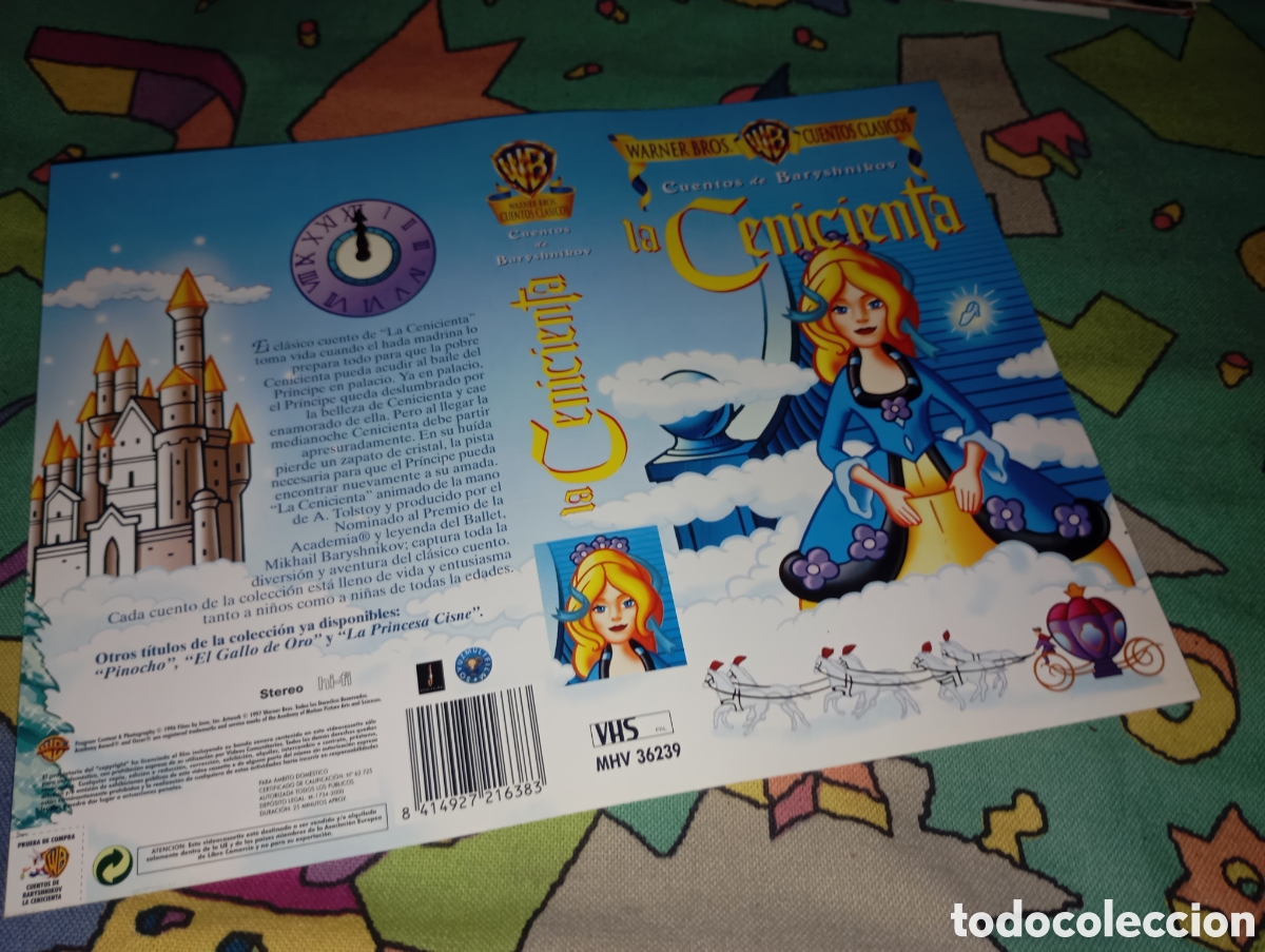 Cine: Car&aacute;tula vhs- la cenicienta- Warner bros - Foto 1