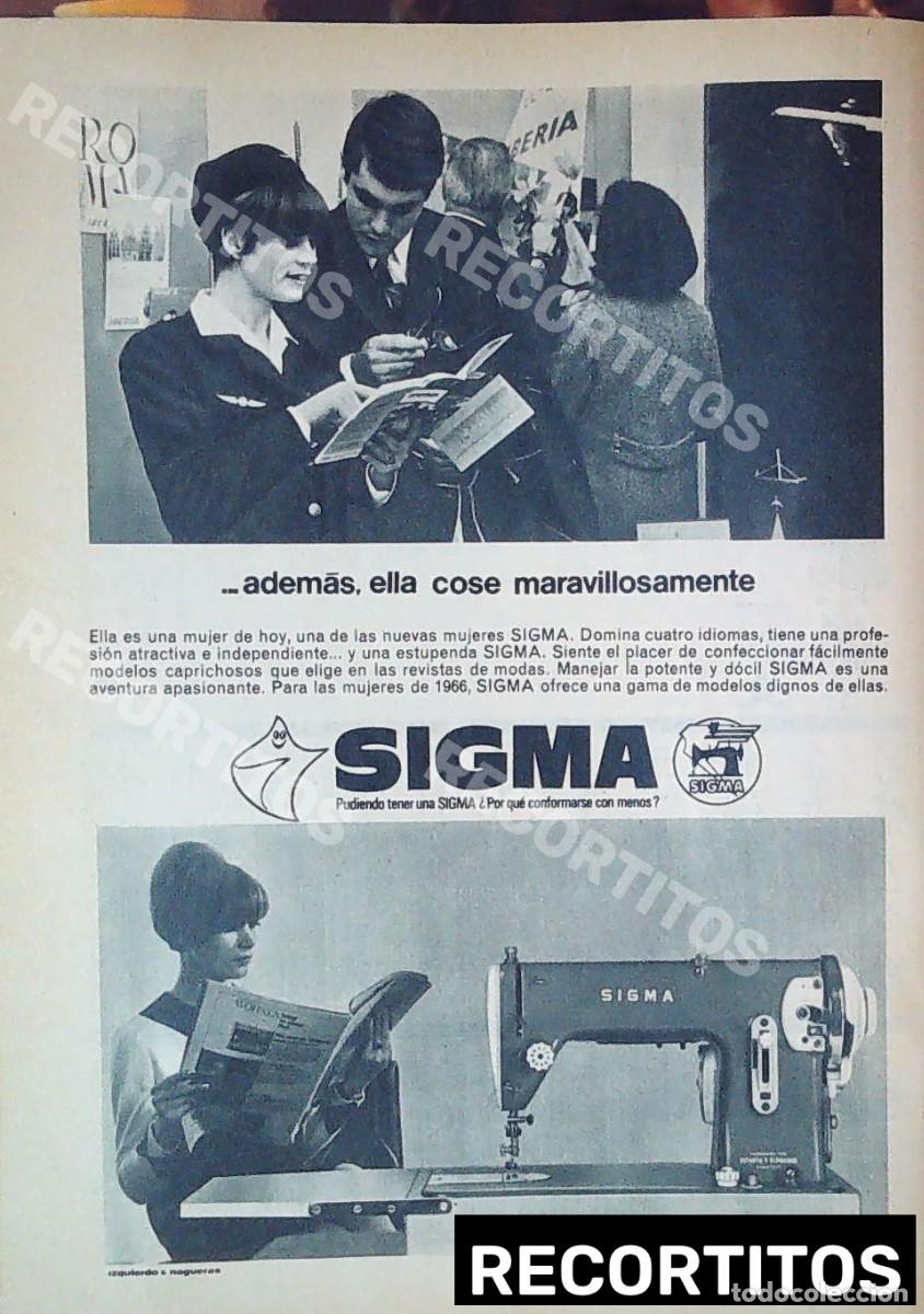 Cine: SIGMA MAQUINA DE COSER anuncio de 1966