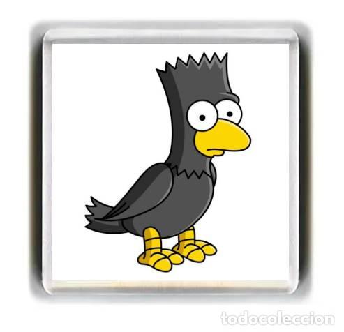 Cine: IMAN ACRILICO NEVERA - DIBUJOS ANIMADOS - LOS SIMPSON BART CUERVO