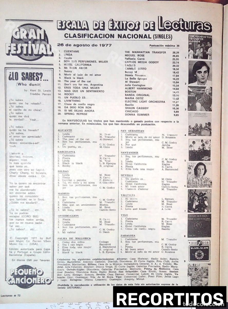 Cine: RAFFAELLA CARRA RAFAELA RAFAELLA ESCALA DE EXITOS MIGULE BOSE EADLES CAMINO SESTO BONEY M
