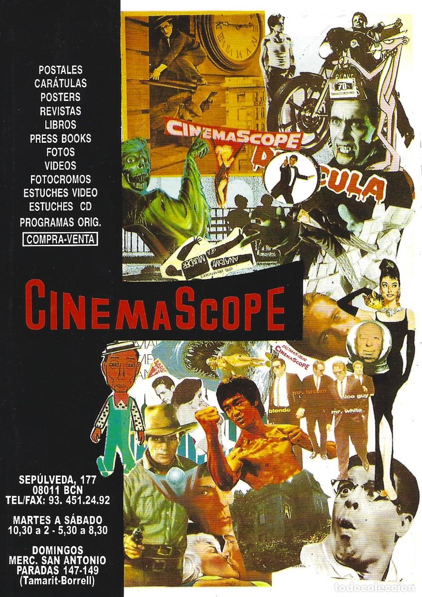 Cine: VC244 PROPAGANDA EMPRESA COMPRAVENTA TEMAS DE CINE-15 X 11 CM.