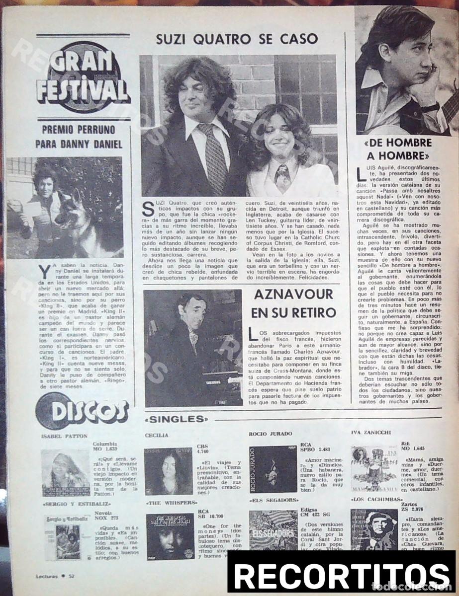 Cine: cecilia charles aznavour luis aguile danny daniel sergio y estibaliz rocio jurado