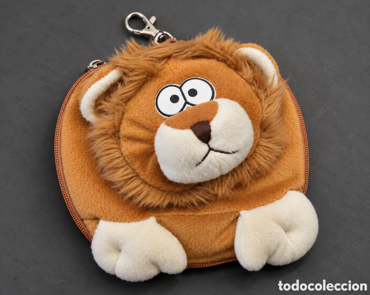Cine: Estuche le&oacute;n de peluche porta CD/DVD 26 cm nuevo
