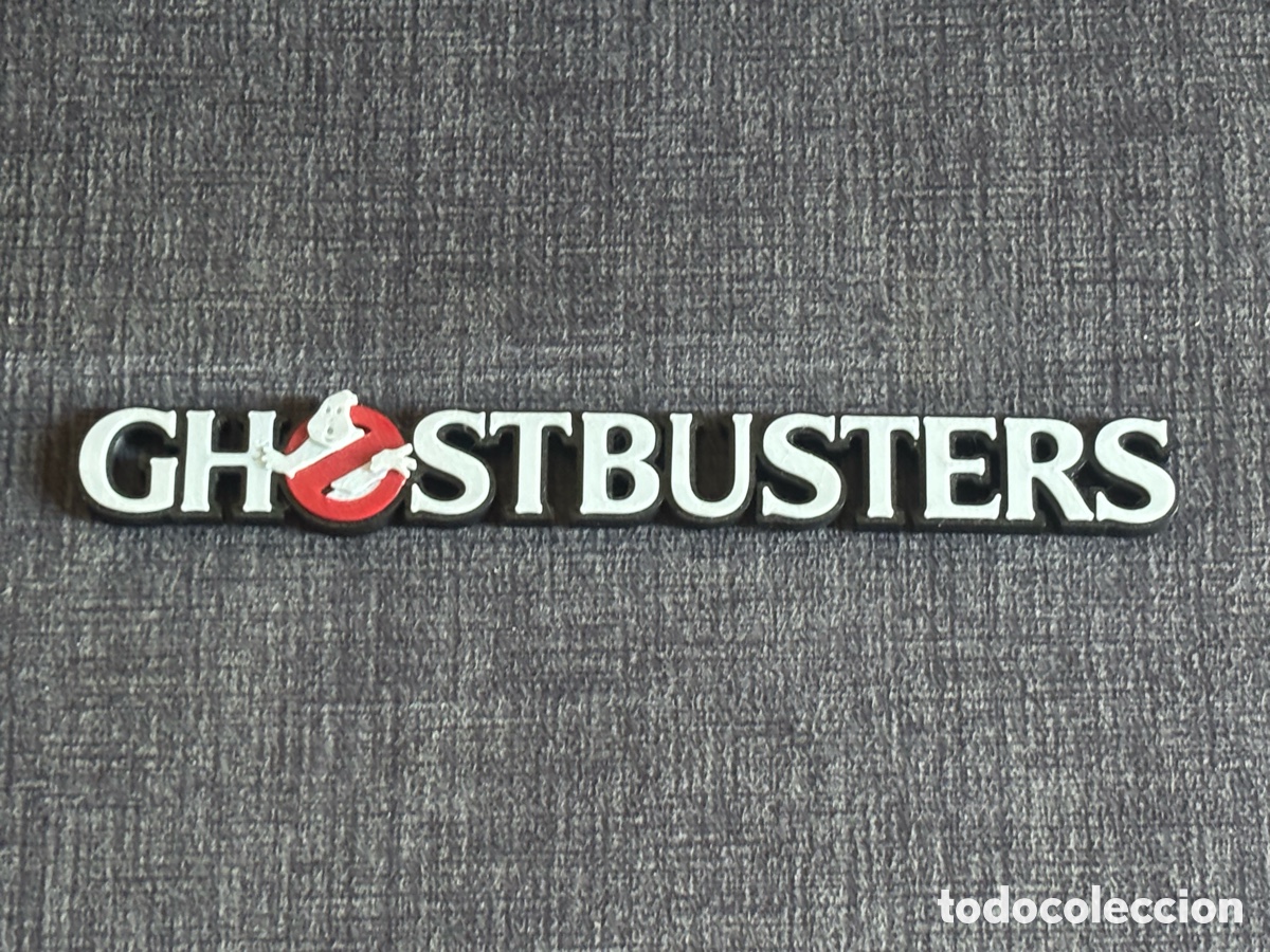 Cine: Logo Ghostbusters Cazafantasmas Cartel Relieve Pl&aacute;stico / Emblema Caza Fantasmas