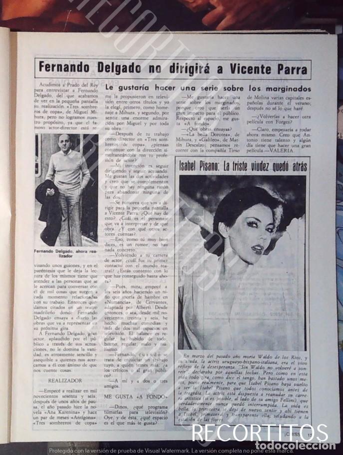Cine: ISABEL PISANO FERNANDO DELGADO VICENTE PARRA