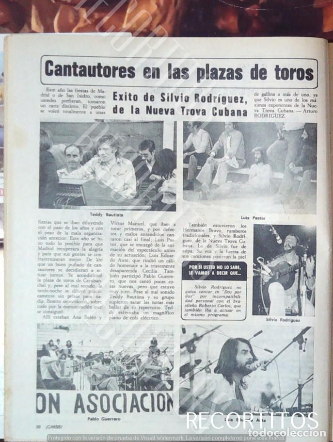 Cine: TEDDY BAUTISTA LOS CANARIOS LUIS PASTOR EDUARDO AUTE SILVIO RODRIGUEZ PABLO GUERRERO