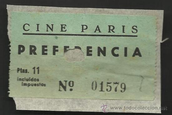 Cine: ENTRADA DE CINE  - PARIS - BARCELONA - PEGADA - (V-134) - Foto 1