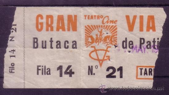 Cine: ENTRADA CINE TEATRO GRAN VIA - MADRID - Foto 1
