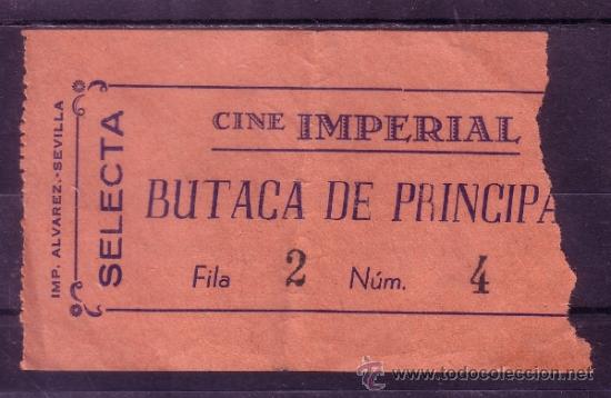 Cine: ENTRADA CINE IMPERIAL - SEVILLA - Foto 1