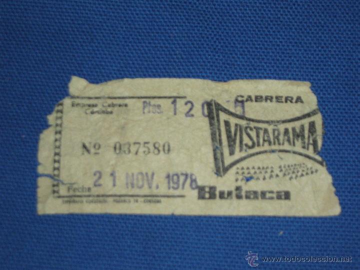 Cine: ENTRADA DE CINE - CABRERA VISTARAMA - CORDOBA - Foto 1