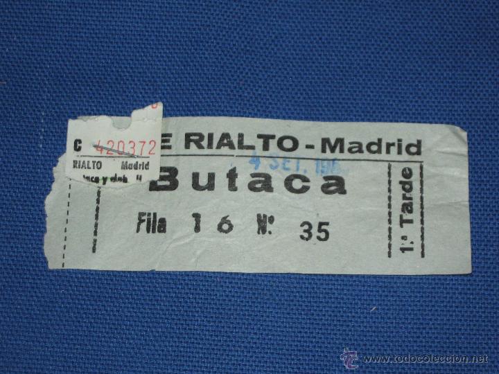 Cine: ENTRADA DE CINE - RIALTO - MADRID - Foto 1