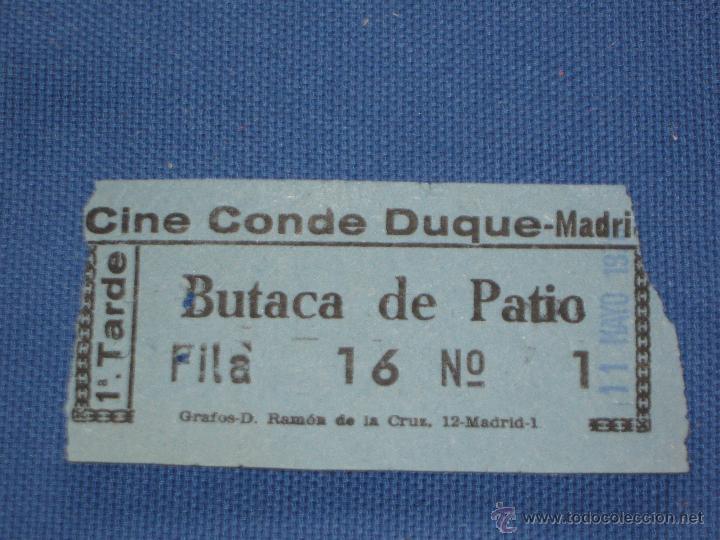Cine: ENTRADA DE CINE - CONDE DUQUE - MADRID - Foto 1