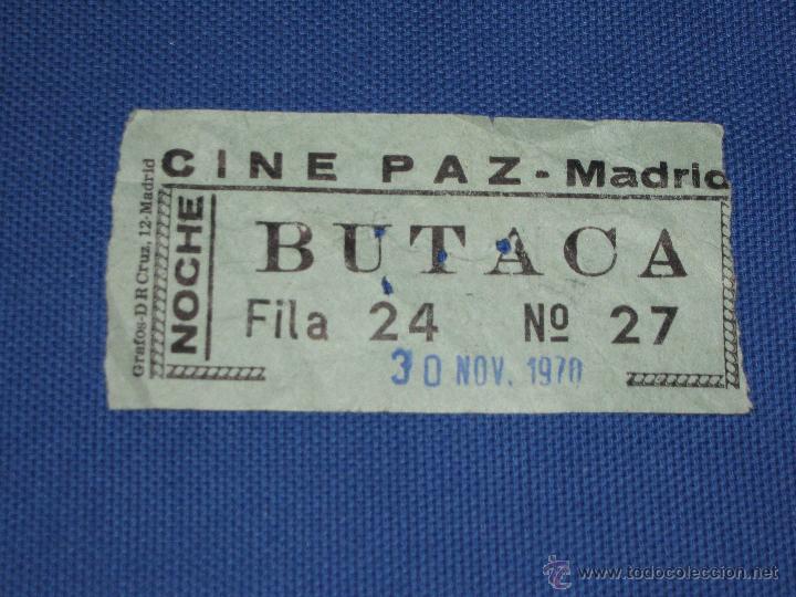 Cine: ENTRADA DE CINE - CINE PAZ - MADRID - Foto 1