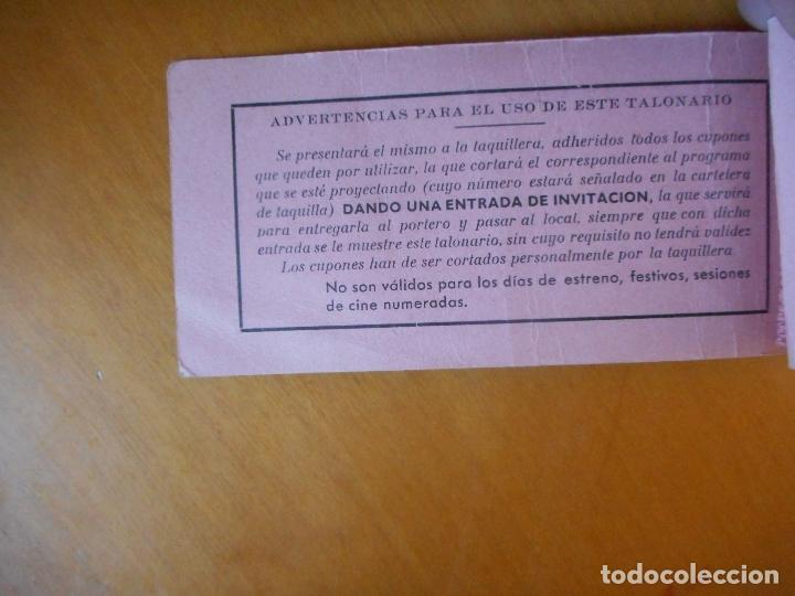 Cine: Talonario de entradas pase personal invitación del Goya Cinema de Granada. Años 60 - Foto 2 - 72345835