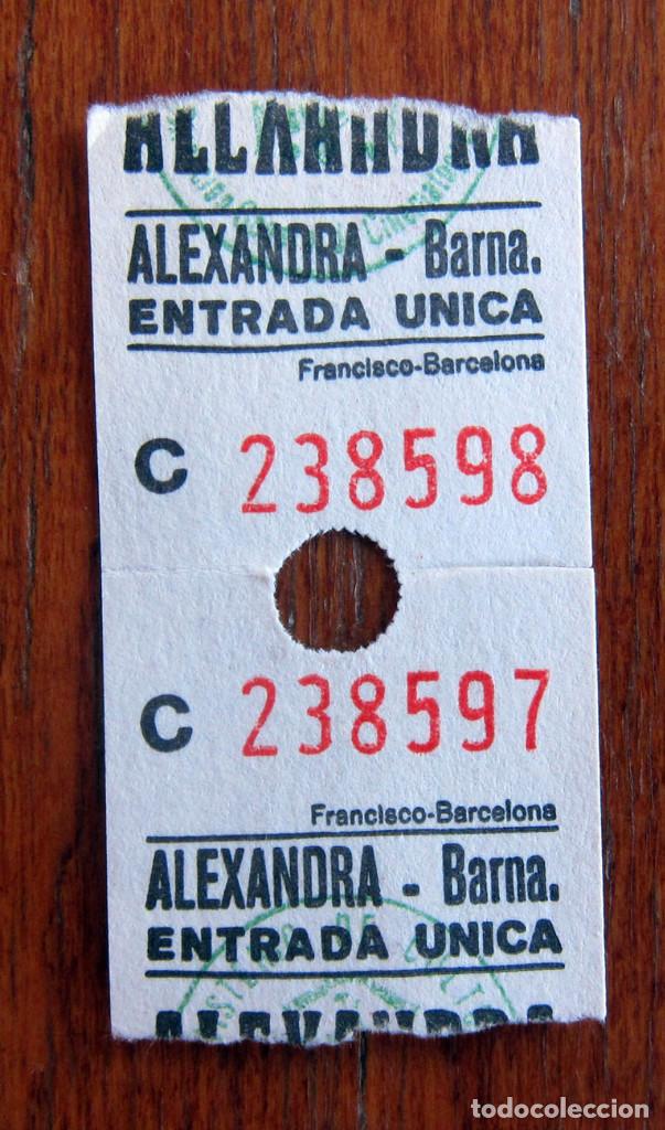 Cine: ENTRADA CINE - ALEXANDRA - BARCELONA - DOBLE - Foto 1