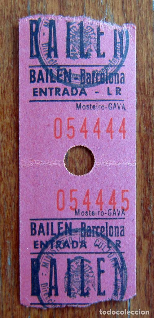 Cine: ENTRADA CINE - BAILEN - BARCELONA - DOBLE - Foto 1