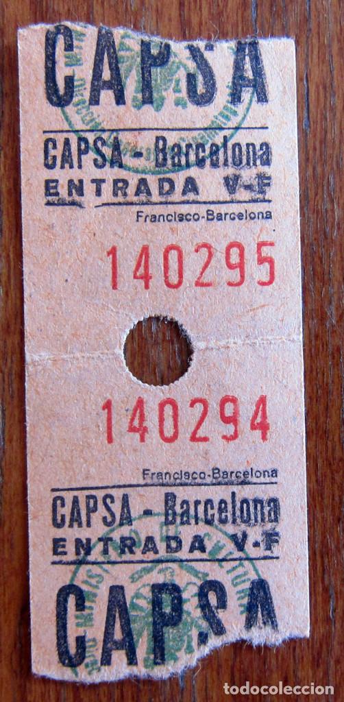 Cine: ENTRADA CINE - CAPSA - BARCELONA - DOBLE - Foto 1