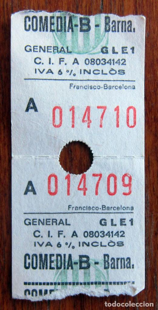 Cine: ENTRADA CINE - COMEDIA B - BARCELONA - DOBLE - Foto 1