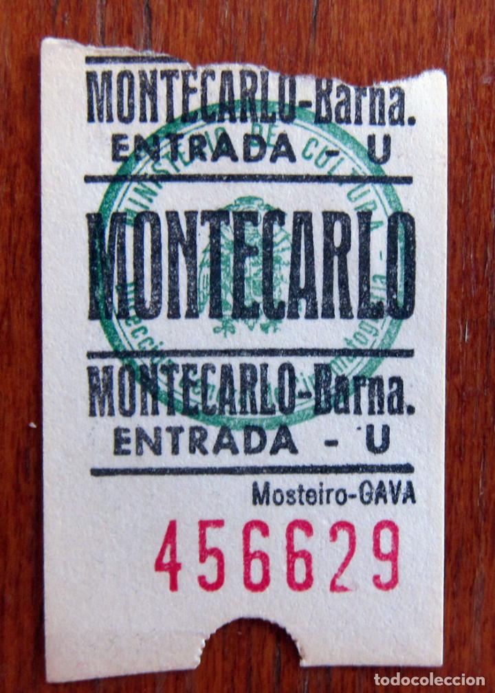 Cine: ENTRADA CINE - MONTECARLO - BARCELONA - Foto 1